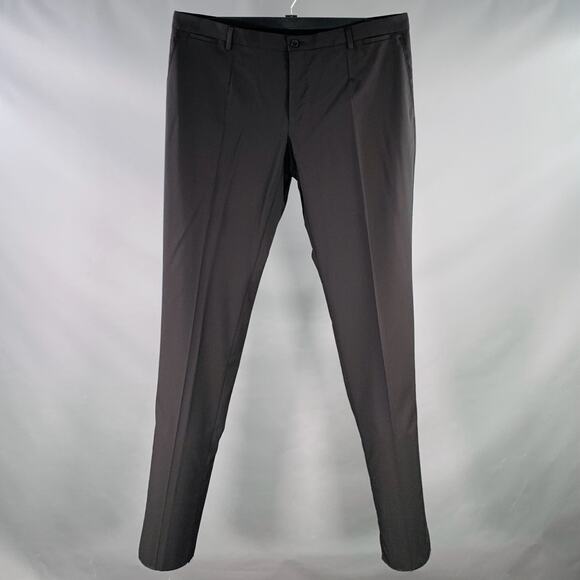 DOLCE & GABBANA Size 38 Black Wool Blend Tapered Zip Fly Dress Pants - Picture 1 of 4